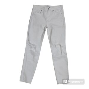 Driftwood Distressed 5 Pockets Skinny Ankle Jeans